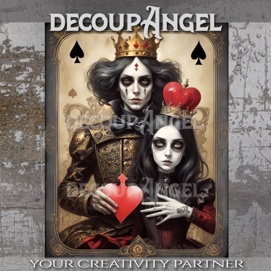 Mit Herz-Dekoupage spielen Seidenpapier