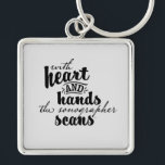 Mit Herz und Nieren scannt der Sonographen Schlüsselanhänger<br><div class="desc">Entworfen von einem Sonographen für Sonographen.  Feiern und ehren Sie diejenigen,  die im Ultraschallberuf mit diesen schönen Worten arbeiten.</div>