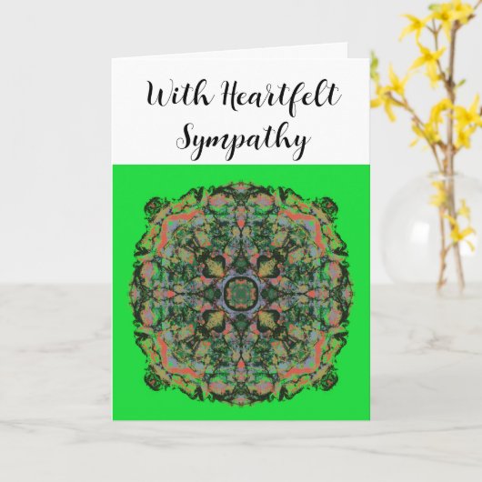 mit herzerFilz-Beileid Karte (Gelbe Blume)