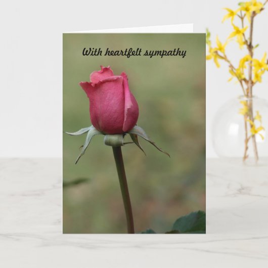 mit herzlichem Beileid Karte (Gelbe Blume)