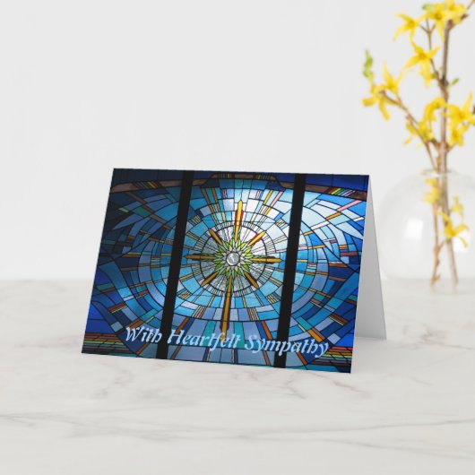 mit herzlichem Beileid Karte (Gelbe Blume)