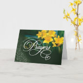 Mit herzlichen Gedanken und Gebeten Karte (Gelbe Blume)