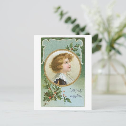 Mit herzlichen Weihnachtswünschen Feiertagspostkarte (Stehend Vorderseite)