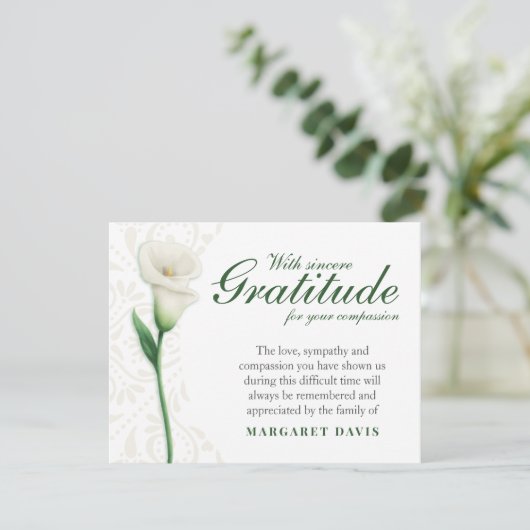 Mit herzlicher Dankbarkeit Danke (Stehend Vorderseite)