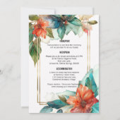Mit Hochzeitsdetails Hibiskus Serenade Paradies Einladung (Rückseite)