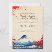 Mit Hochzeitsdetails Japonesque Harmonie mit Fuji Einladung (Vorderseite)