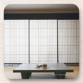 mit hölzerner Tabelle und modernem Art tatami: Untersetzer (Vorderseite)