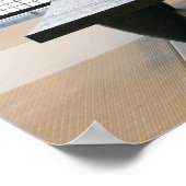 mit Holztisch und modernem Täami: Poster (Ecke)