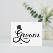 Mit Hut, Wortart-Text-Design Postkarte (Stehend Vorderseite)