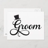 Mit Hut, Wortart-Text-Design Postkarte (Vorne/Hinten)