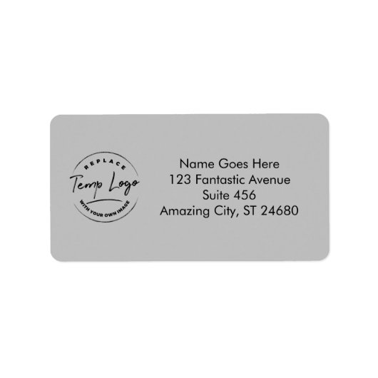 Mit Ihrem Firmenlogo oder Image gekennzeichnet, gr Adressaufkleber (Vorne)