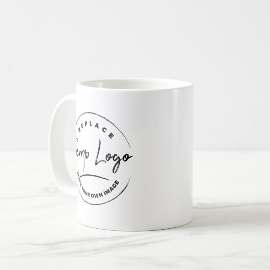 Mit Ihrem Firmenlogo oder Image gekennzeichnet Kaffeetasse (Vorderseite Links)