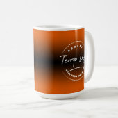 Mit Ihrem Firmenlogo, Orange Ombre Kaffeetasse (VorderseiteRechts)
