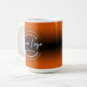 Mit Ihrem Firmenlogo, Orange Ombre Kaffeetasse (Vorderseite Links)