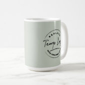 Mit Ihrem Firmenlogo versehen, Grün anzeigen Kaffeetasse (VorderseiteRechts)