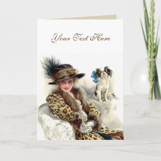 Mit ihrem Hund 2 Karte (Vorderseite)