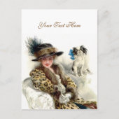 Mit ihrem Hund 2 Postkarte (Vorderseite)