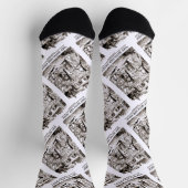 Mit ihrem Kopf Wonderland Alice Queen Zitat Socken (Oben)