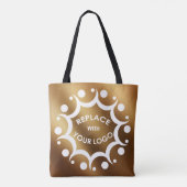 Mit Ihrem Logo über glatten Imitaten Gold gekennze Tasche (Rückseite)