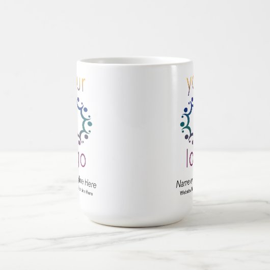 Mit Ihrem Logo und Ihren persönlichen Daten verseh Kaffeetasse (Mittel)