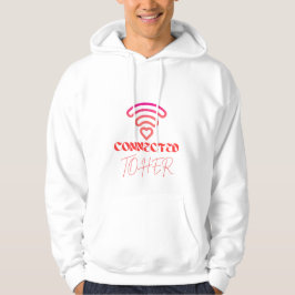 Mit ihrem WiFi Herzdesign Männerhoodie verbunden Hoodie