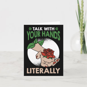 Mit Ihren Händen buchstäblich amerikanische Zeiche Karte