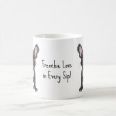 Mit individuellem Text, 🐶Frenchie-Welpe Kaffeetasse (Mittel)