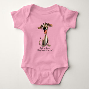Mit individuellem Text, 🐶verrückter 🤪 Whippet Baby Strampler