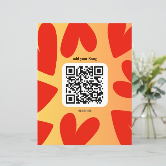 Mit individuellen persönlichen Song per QR-Code (Stehend Vorderseite)