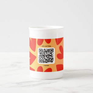 Mit individuellen persönlichen Song per QR-Code Porzellantasse
