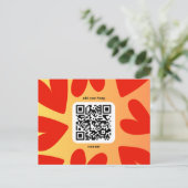 Mit individuellen persönlichen Song per QR-Code Postkarte (Stehend Vorderseite)