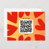 Mit individuellen persönlichen Song per QR-Code Postkarte (Vorne/Hinten)