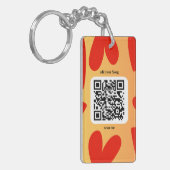 Mit individuellen persönlichen Song per QR-Code Schlüsselanhänger (Vorderseite links)