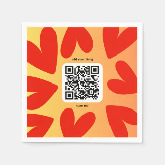 Mit individuellen persönlichen Song per QR-Code Serviette