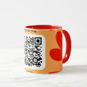 Mit individuellen persönlichen Song per QR-Code Tasse (VorderseiteRechts)
