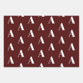 Mit/Initial Monogramm Buchstaben Oxblutwein anpass Geschenkpapier Set (Vorderseite)