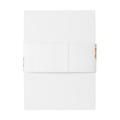 Mit Initialen Orange Rose Elegance Einladungsbanderole (Rückseitenbeispiel)