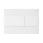 Mit Initialen Orange Rose Elegance Einladungsbanderole (Rückseitenbeispiel)