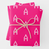 Mit/Initialmonogramm Buchstaben pink fuchsia anpas Geschenkpapier Set (Beispiel)