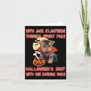 Mit Jack O Lanterns durch spookige Nebel lustig Karte
