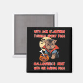 Mit Jack O Lanterns durch spookige Nebel lustig Magnet (Vorderseite/Rückseite)