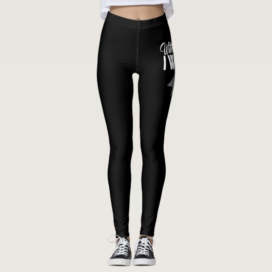 Mit jedem Atemzug werde ich Lungenkrebs bekämpfen Leggings (Vorderseite)