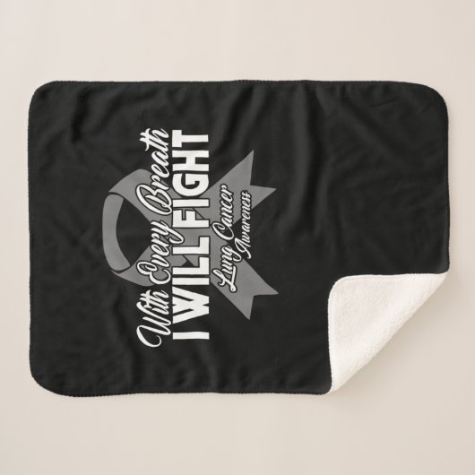 Mit jedem Atemzug werde ich Lungenkrebs bekämpfen Sherpadecke (Vorderseite (Horizontal))