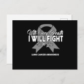 Mit jedem Atemzug werde ich mit dir kämpfen Lung Einladungspostkarte (Vorne/Hinten)