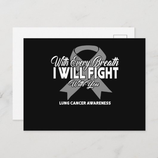 Mit jedem Atemzug werde ich mit dir kämpfen Lung Einladungspostkarte (Vorne/Hinten)