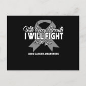 Mit jedem Atemzug werde ich mit dir kämpfen Lung Einladungspostkarte (Vorderseite)