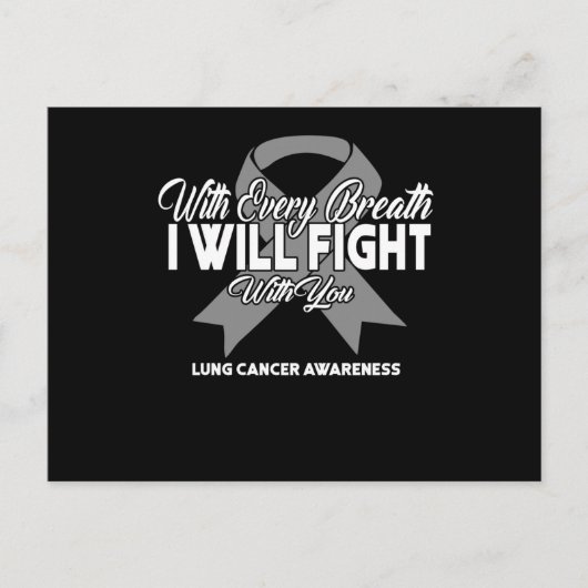 Mit jedem Atemzug werde ich mit dir kämpfen Lung Einladungspostkarte (Vorderseite)