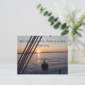 Mit jedem Ende gibt es einen Neuanfang Postkarte (Stehend Vorderseite)