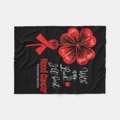 Mit jedem Glück werde ich das Bewusstsein für Blut Fleecedecke (Vorderseite (Horizontal))