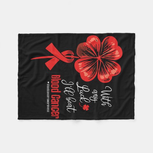 Mit jedem Glück werde ich das Bewusstsein für Blut Fleecedecke (Vorderseite (Horizontal))